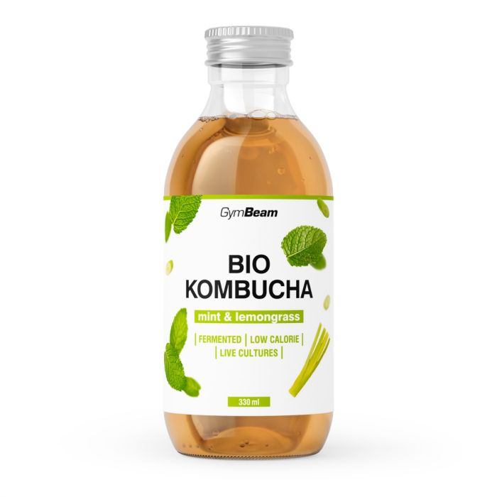 BIO Kombucha - GymBeam 12 x 330 ml - mint & lemongrass