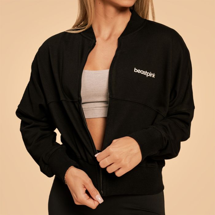 Women‘s Bliss Zip-Up Sweatshirt Black - BeastPink L