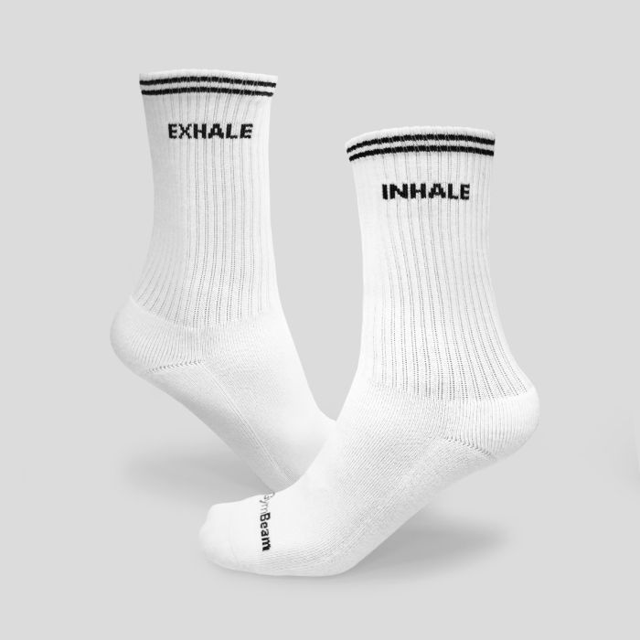 Breathe Socks White - GymBeam XL