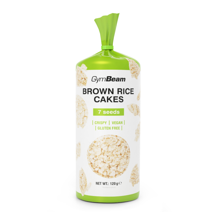 Brown rice cakes - GymBeam 12 x 120 g - 7 seeds