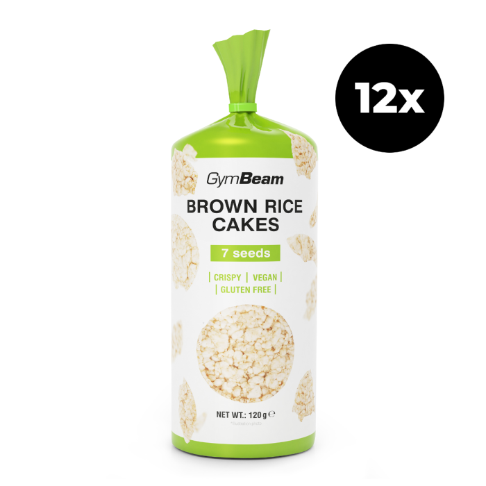 Brown rice cakes - GymBeam 12 x 120 g - 7 seeds