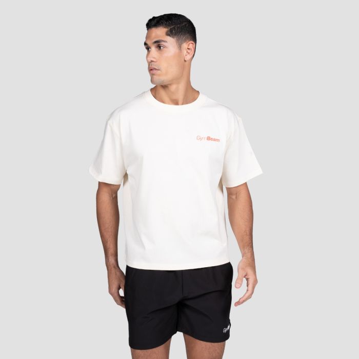 Budapest T-shirt Cream - GymBeam XXL