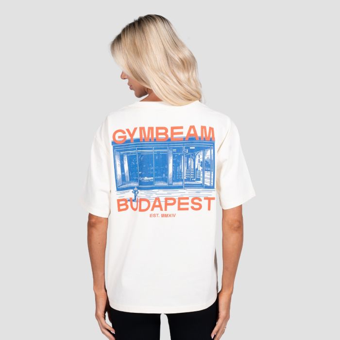 Budapest T-shirt Cream - GymBeam XXL