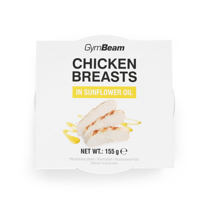 Chicken breasts in sunflower oil - GymBeam 12 x 155 g