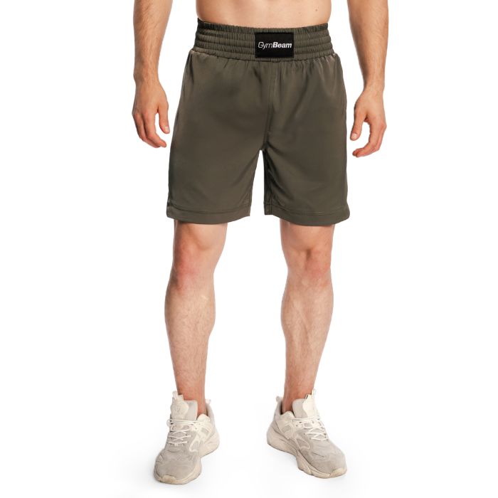 Combat Boxing Shorts Olive Grey - GymBeam XXL