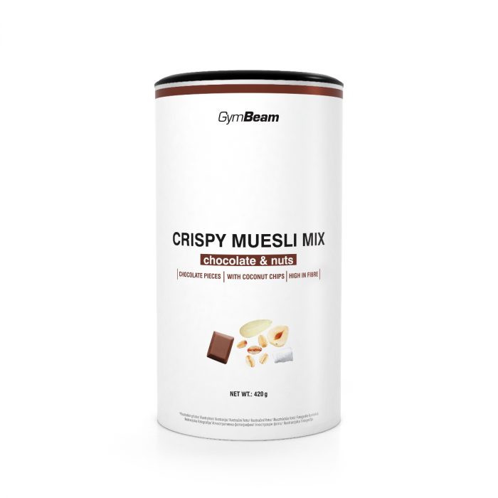 Crispy Muesli Mix  - GymBeam 420 g - white chocolate fruit