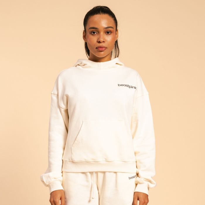 Women‘s Serenity Hoodie Ivory - BeastPink XL