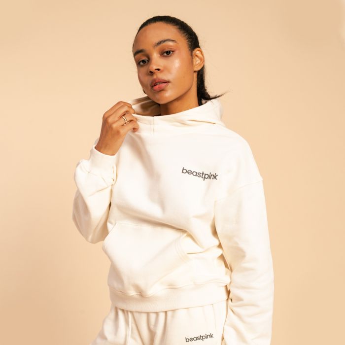 Women‘s Serenity Hoodie Ivory - BeastPink XL