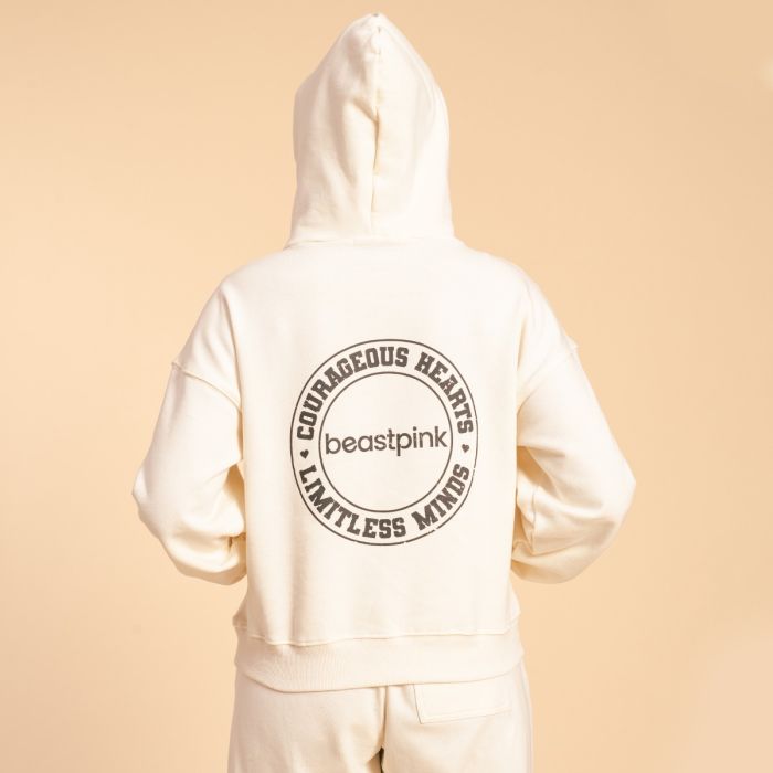 Women‘s Serenity Hoodie Ivory - BeastPink XL