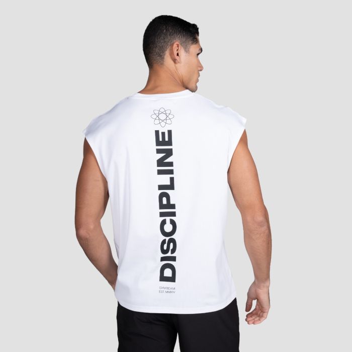 Discipline Tanktop White - GymBeam XXL
