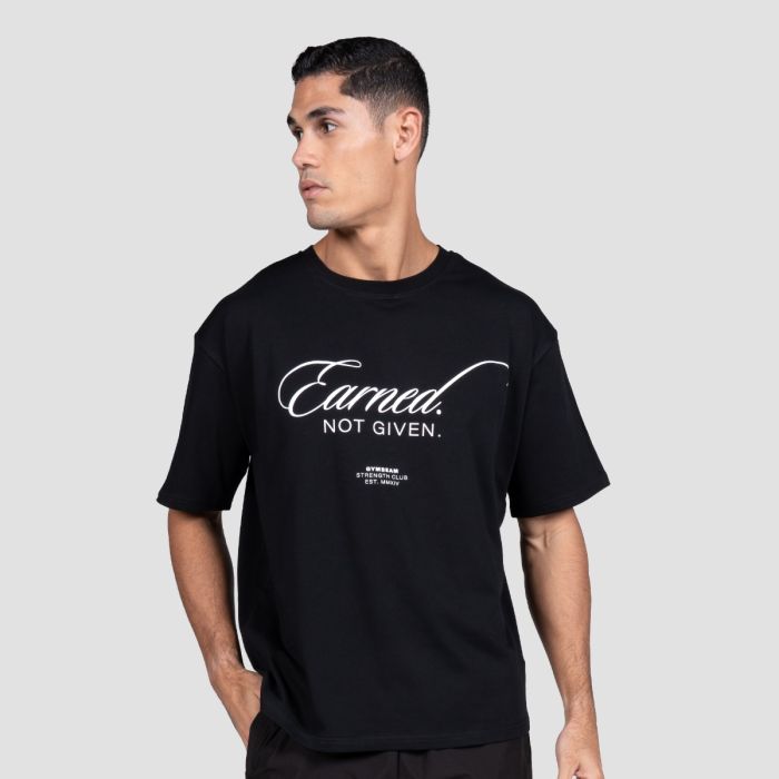 Earned T-shirt Black - GymBeam XXL