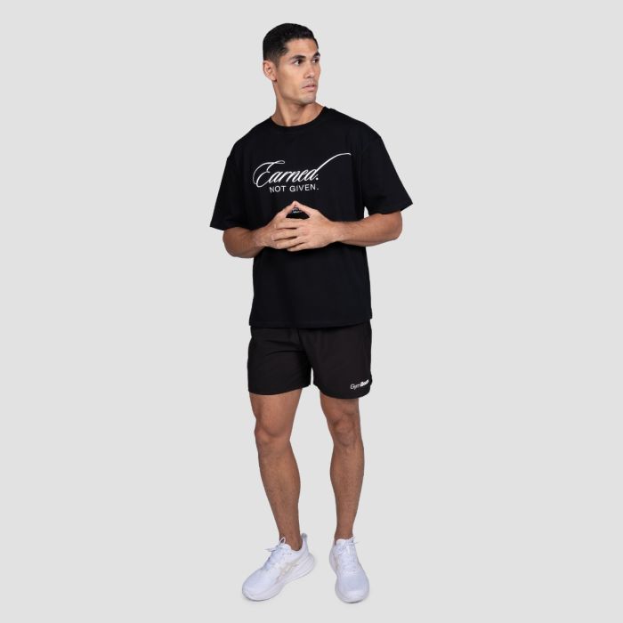 Earned T-shirt Black - GymBeam XXL