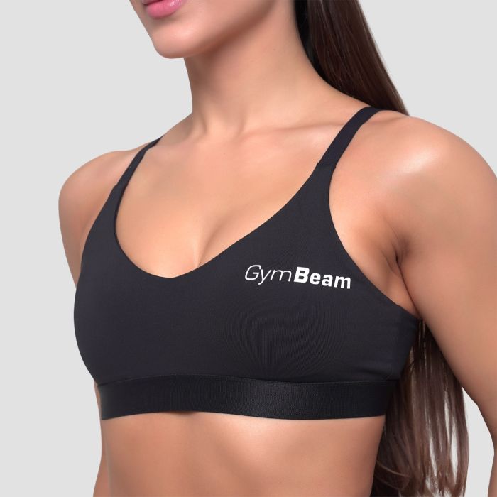 Essence String Sports Bra Black - GymBeam XL