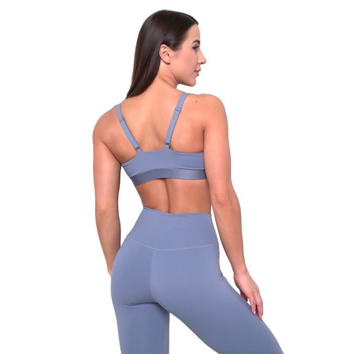 Essence String Sports Bra Denim Blue - GymBeam XL