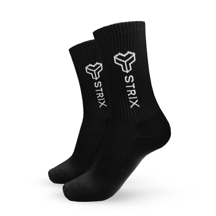 Essential Crew Socks 2Pack Black - STRIX XL