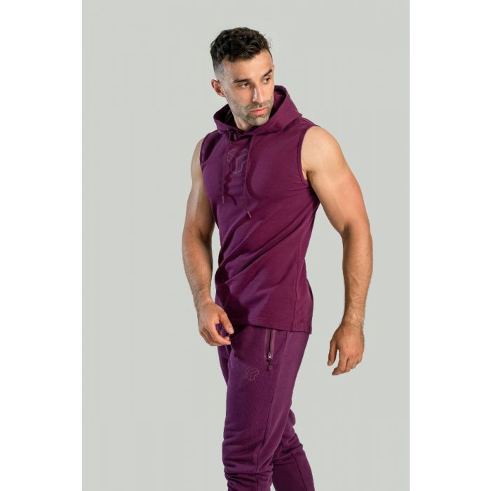 Essential Hoodie Tank Plum - STRIX XXXL