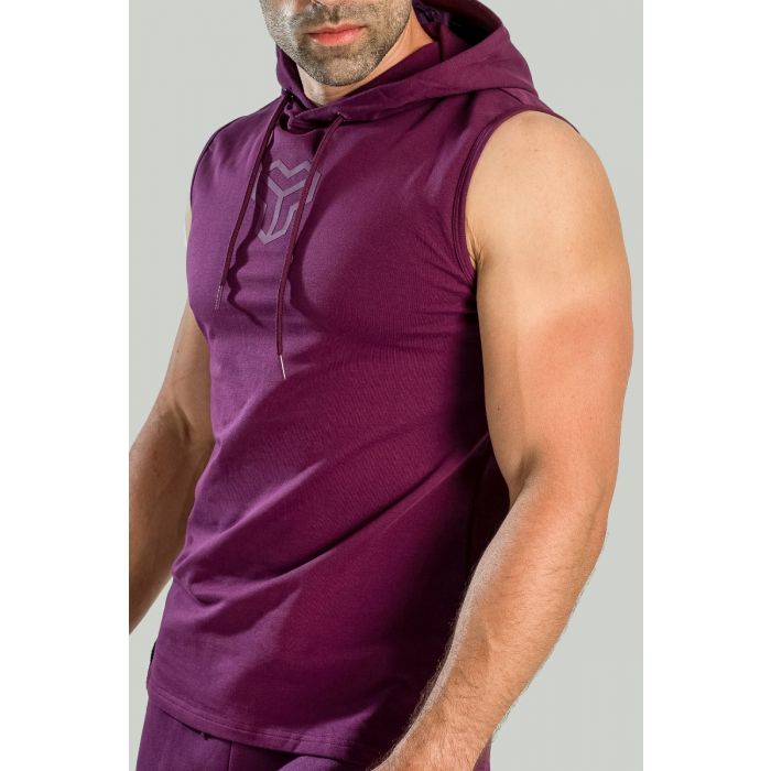 Essential Hoodie Tank Plum - STRIX XXXL