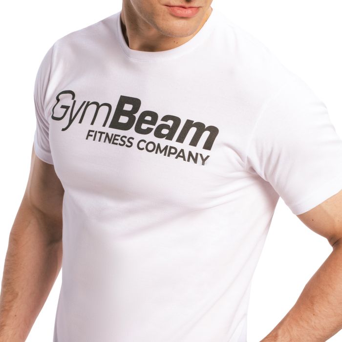 Fitness T-shirt White - GymBeam XXXL