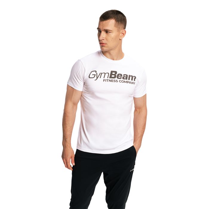 Fitness T-shirt White - GymBeam XXXL