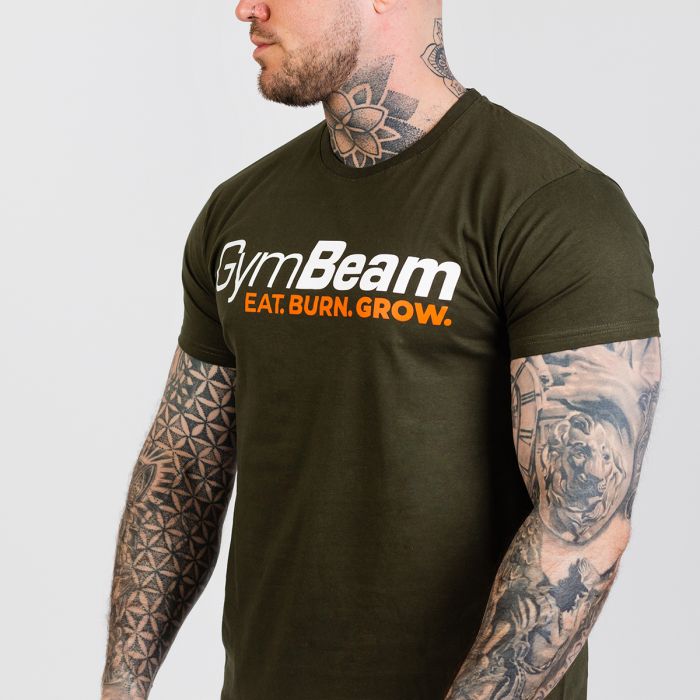 Grow T-shirt Military Green - GymBeam XXXL