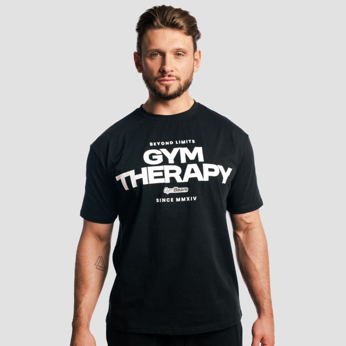 Gym Therapy T-shirt Black - GymBeam XXL