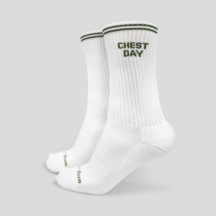 GymRat Socks 3Pack White - GymBeam XL