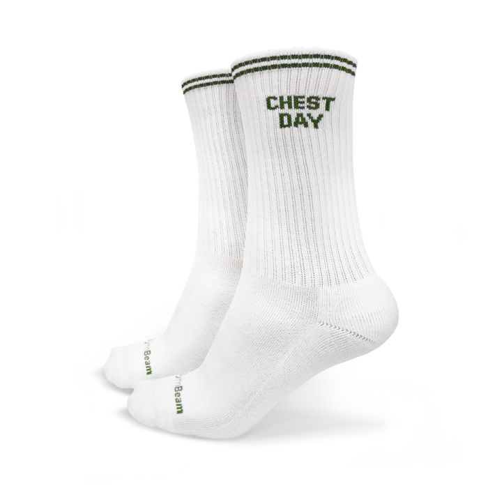 GymRat Socks 3Pack White - GymBeam XL