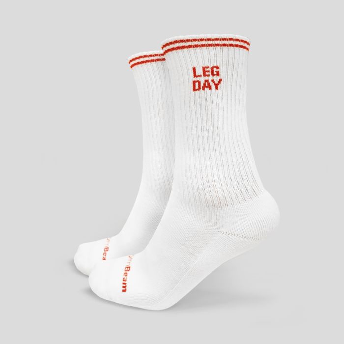 GymRat Socks 3Pack White - GymBeam XL