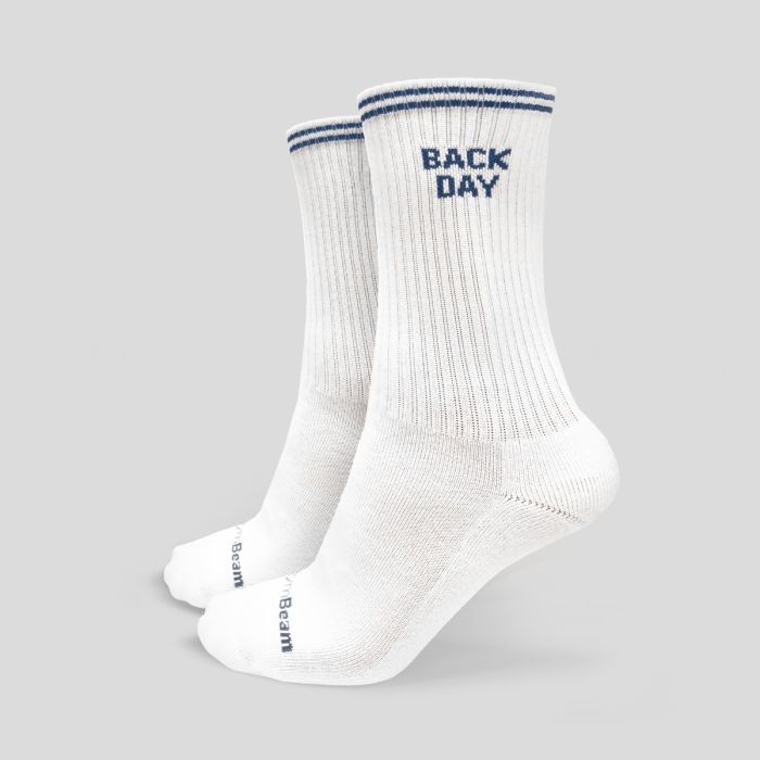 GymRat Socks 3Pack White - GymBeam XL
