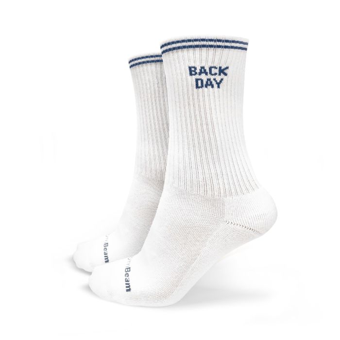 GymRat Socks 3Pack White - GymBeam XL