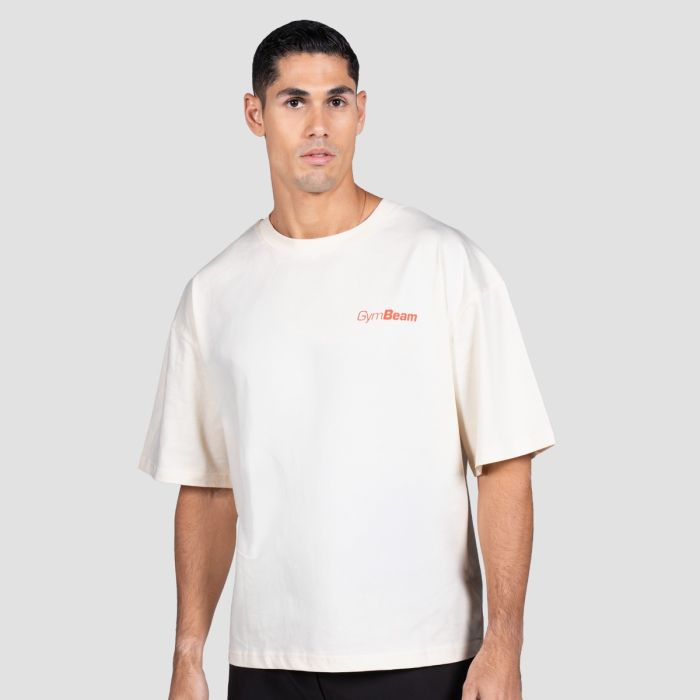 GymRat T-shirt Cream - GymBeam XXL