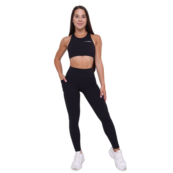 Ignite Sports Bra Black - GymBeam XL