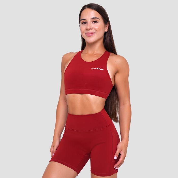 Ignite Sports Bra Dark Red - GymBeam XXL