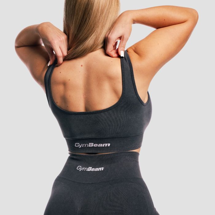 Lift Seamless Sports Bra Coal - GymBeam XL