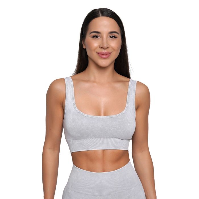 Lift Seamless Sports Bra Grey - GymBeam XL