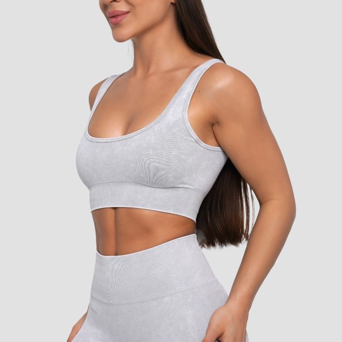 Lift Seamless Sports Bra Grey - GymBeam XL