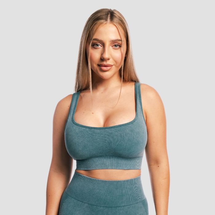 Lift Seamless Sports Bra Petrol - GymBeam XL