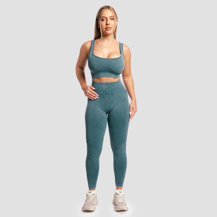 Lift Seamless Sports Bra Petrol - GymBeam XL