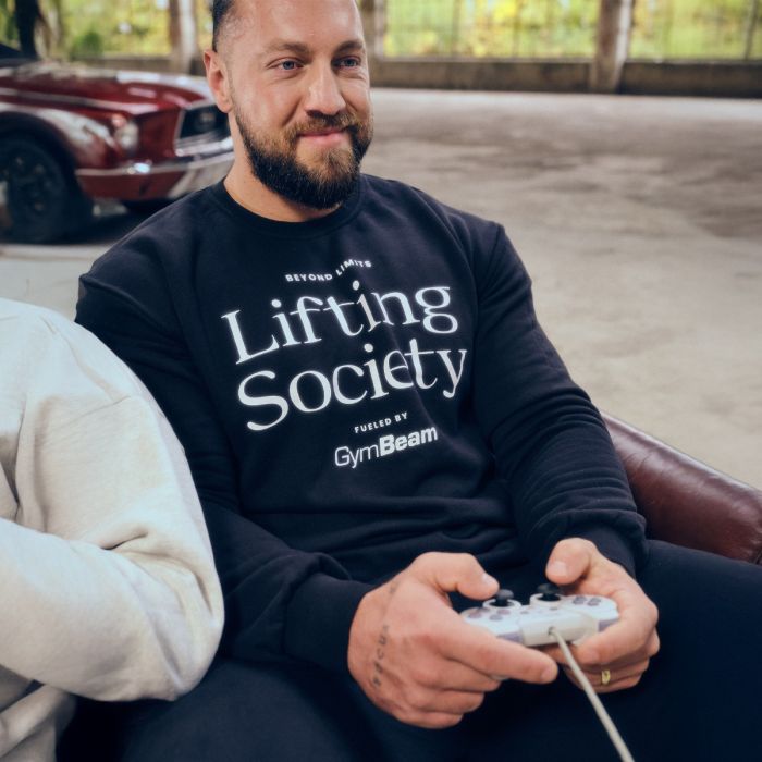 Lifting Society Sweatshirt Black - GymBeam XXL