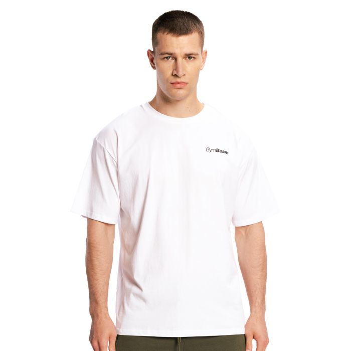 Limitless Oversized T-Shirt White - GymBeam XXXL