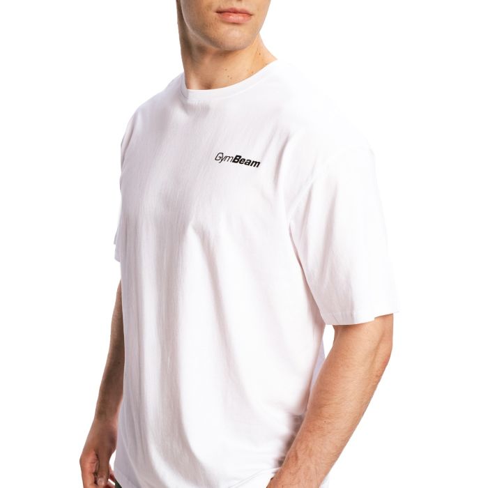 Limitless Oversized T-Shirt White - GymBeam XXXL