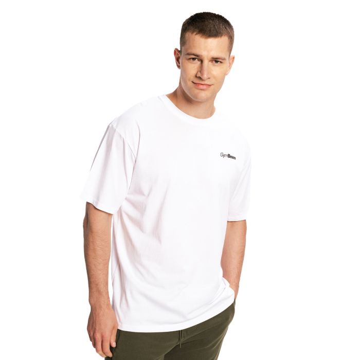 Limitless Oversized T-Shirt White - GymBeam XXXL