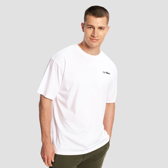 Limitless Oversized T-Shirt White - GymBeam XXXL