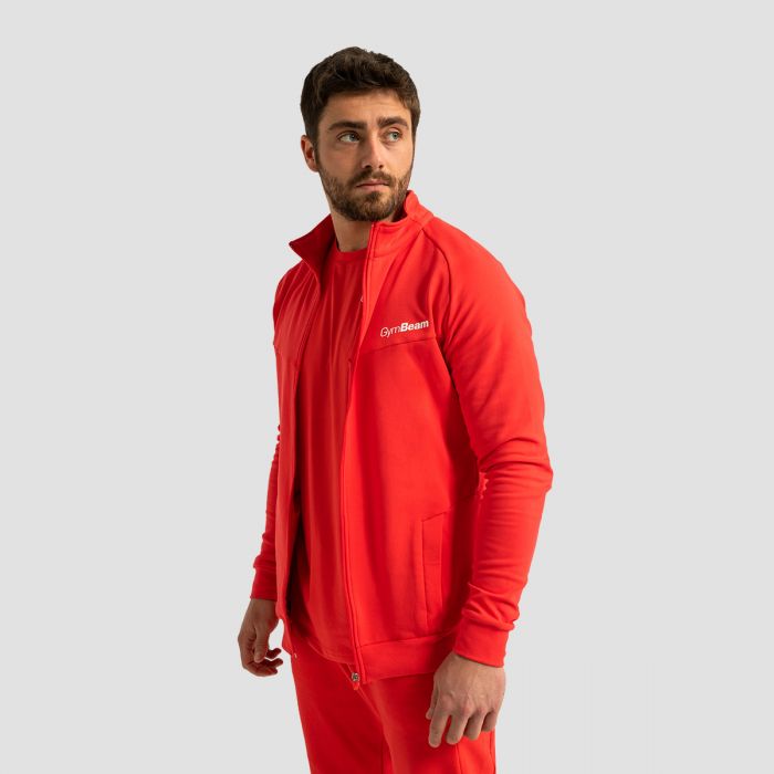 Limitless Zip Up Hoodie Hot Red - GymBeam XXXL
