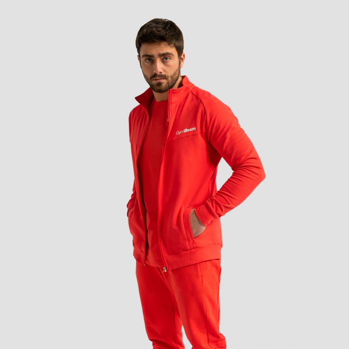 Limitless Zip Up Hoodie Hot Red - GymBeam XXXL