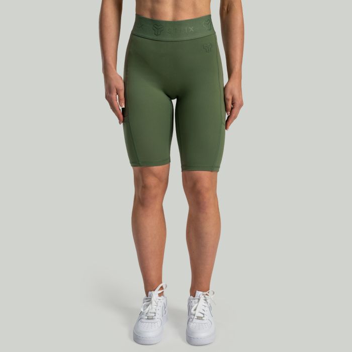 Women‘s Lunar Biker Shorts Cedar Green - STRIX L