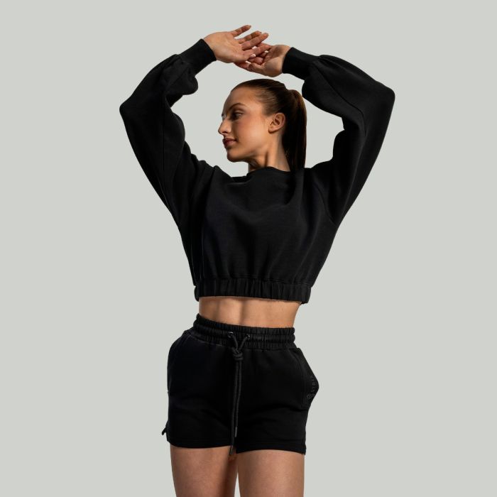 Women‘s Lunar Cropped Jumper Black - STRIX XL