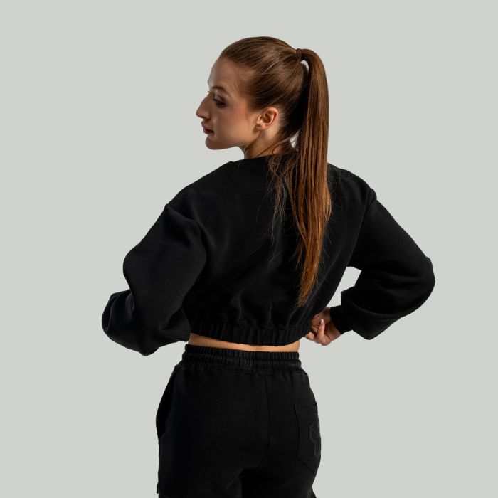 Women‘s Lunar Cropped Jumper Black - STRIX XL