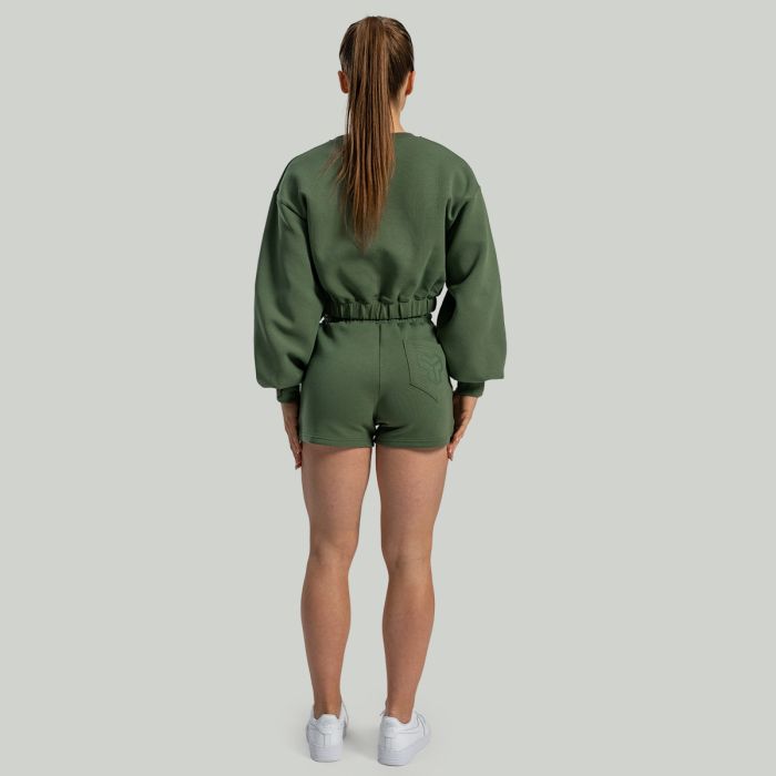 Women‘s Lunar Cropped Jumper Cedar Green - STRIX XXL