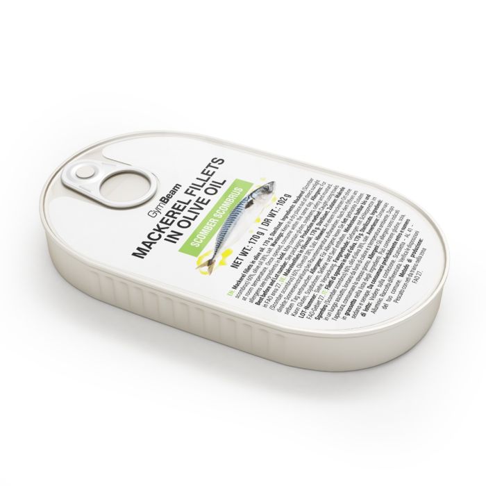 Mackerel fillets in olive oil - GymBeam 170 g